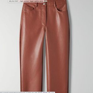 Aritzia Melina Vegan Leather Pant Size 2